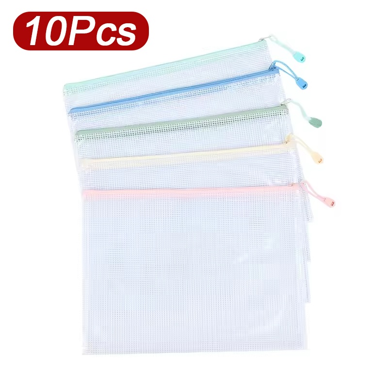 Document Organizer Folder - 5-30 Pcs Document Zipper Mesh Bags