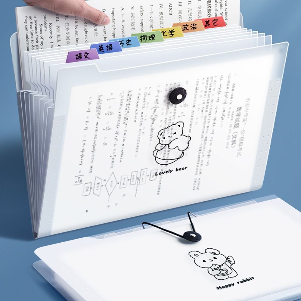 Document Organizer Folder - Cartoon Waterproof A4 File Folder Large