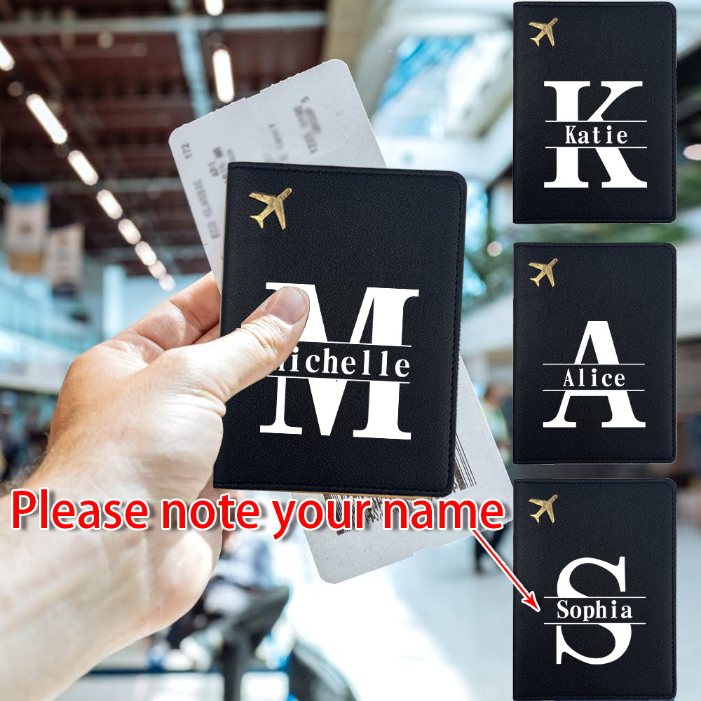 Travel Accessories Rfid - Customizable PU leather travel passport holder