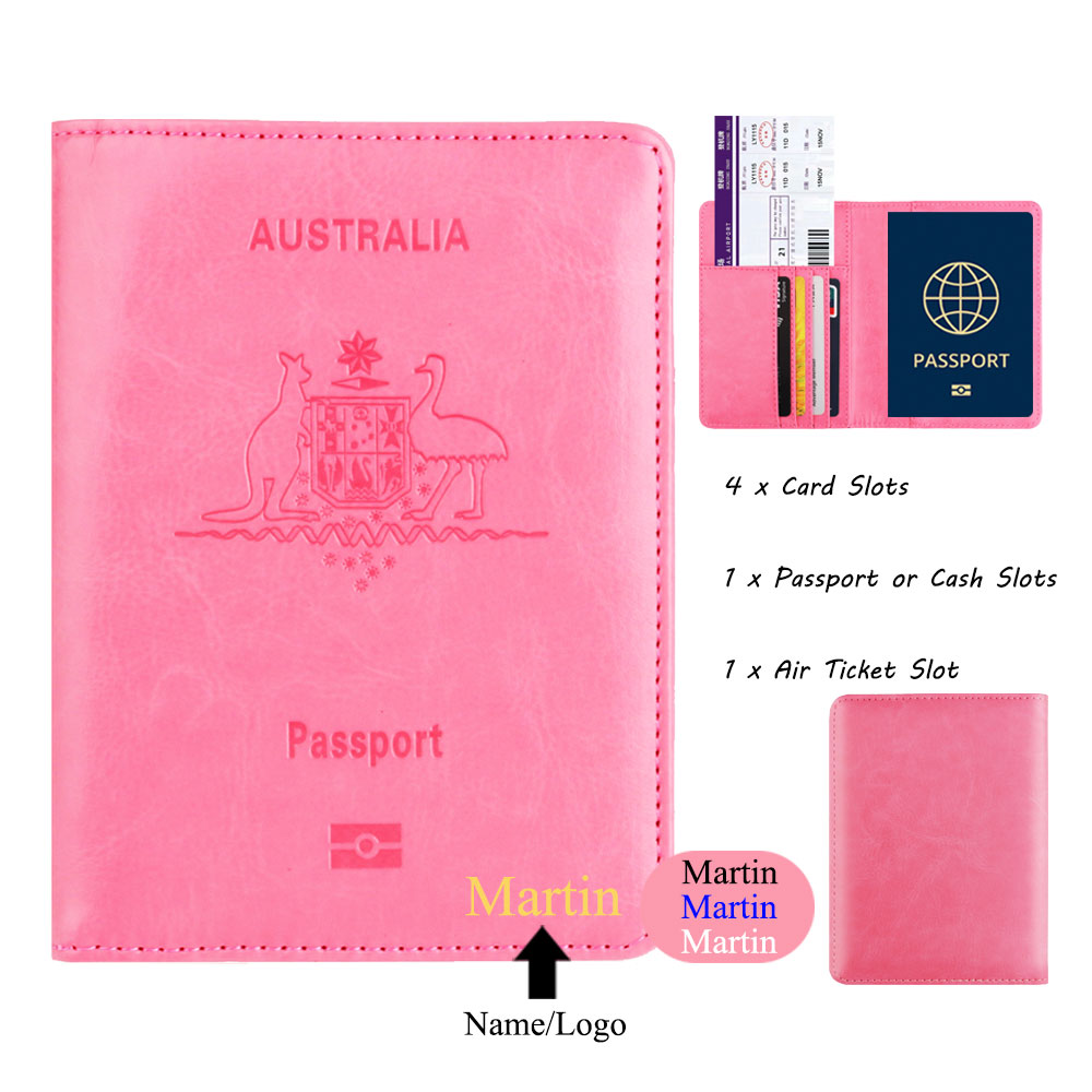 Travel Accessories Rfid - Customized Name Australia RFID Blocking PU