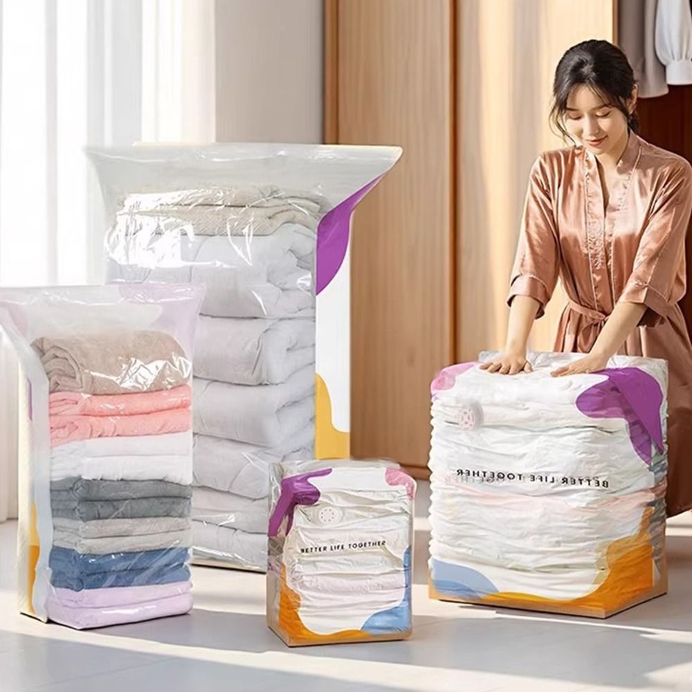 Compression Bag Vacuum - No Pump Vacuum Storage Bags Large