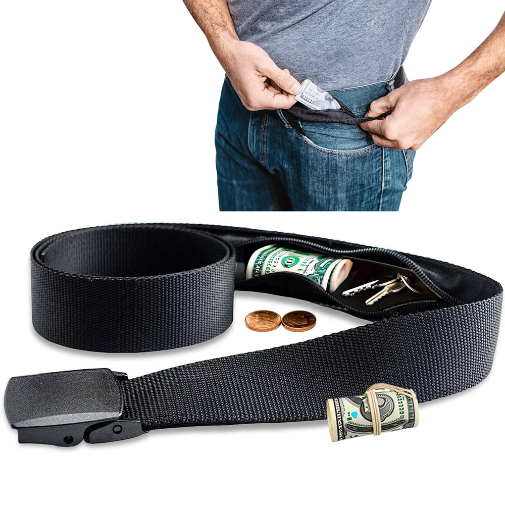 Money Belt Hidden - 120cm Anti-Theft Travel Waist Bag for