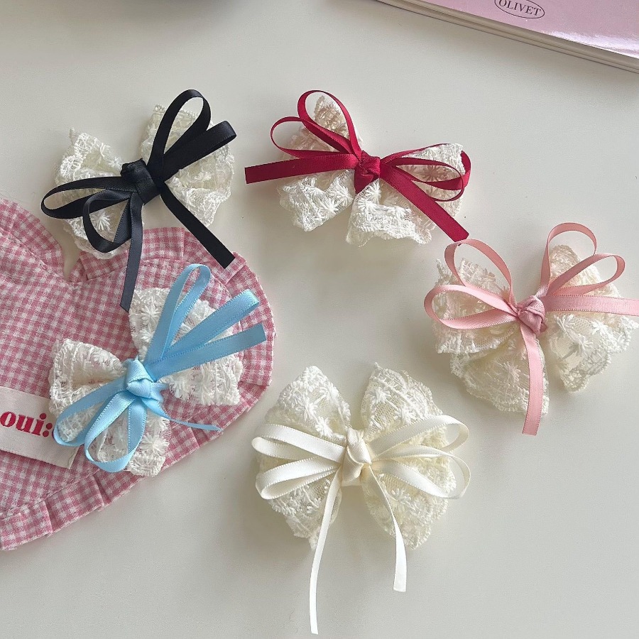 2pcs/set Cute Lace Bow Hair Cl - đánh giá và giá Travel Accessories Kids