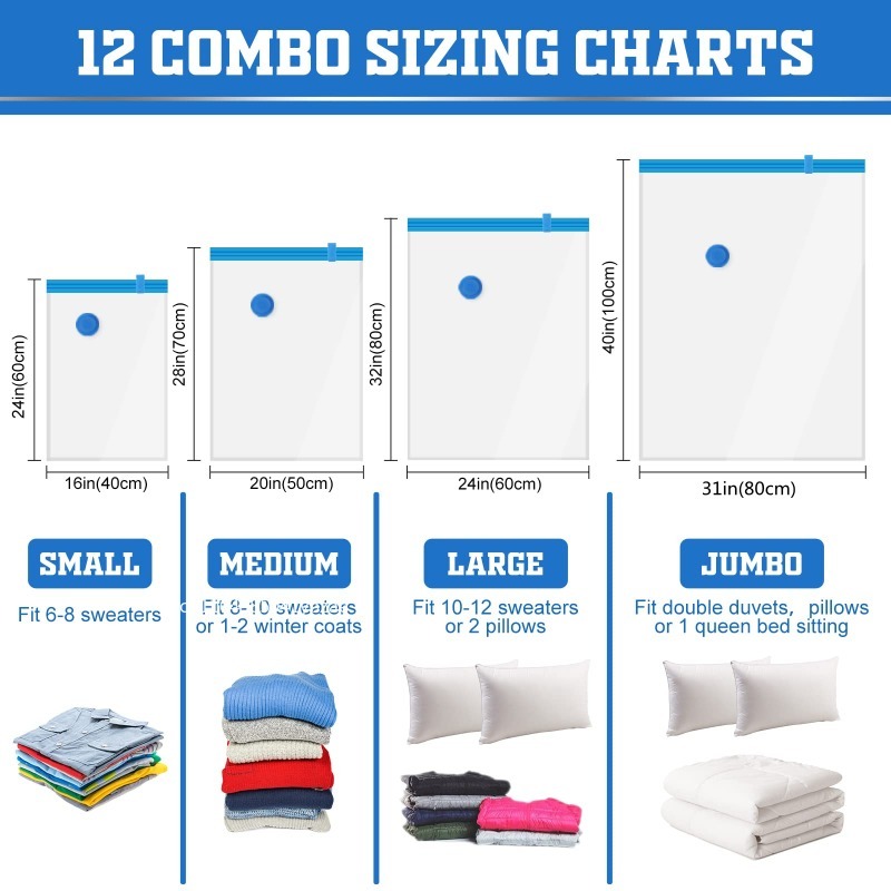 1/3/5PCS Vacuum Bag and Pump C - đánh giá và giá Compression Bag Vacuum