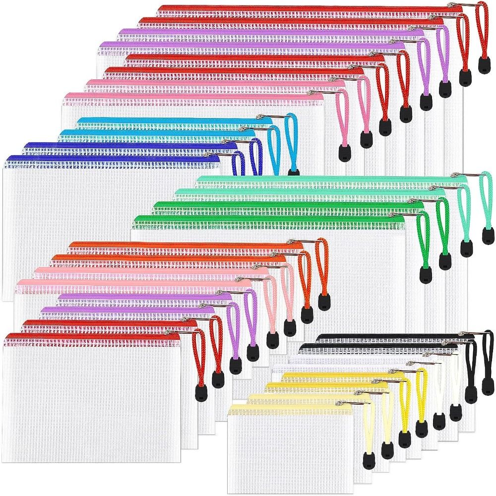 Cosmetic Makeup Bags Mesh Zipp - đánh giá và giá Document Organizer Folder