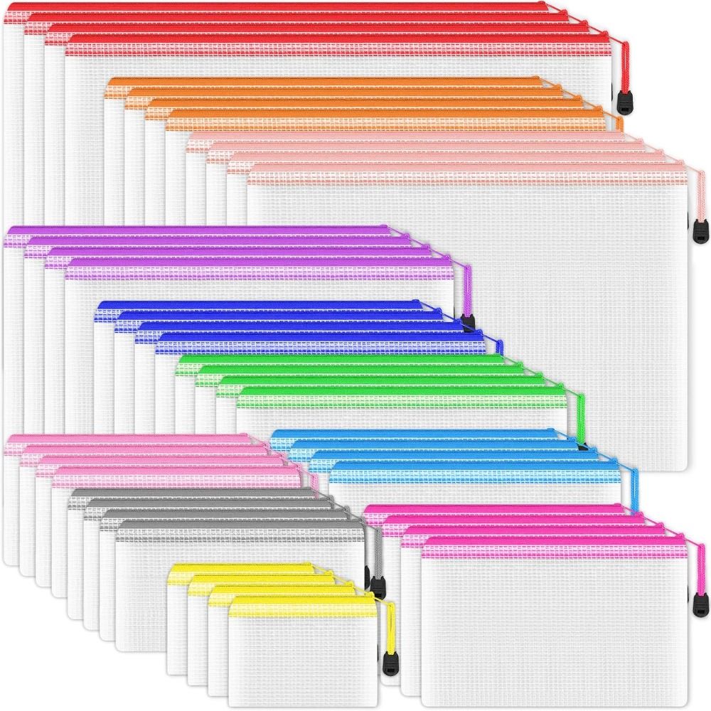 Cosmetic Makeup Bags Mesh Zipp - đánh giá và giá Document Organizer Folder