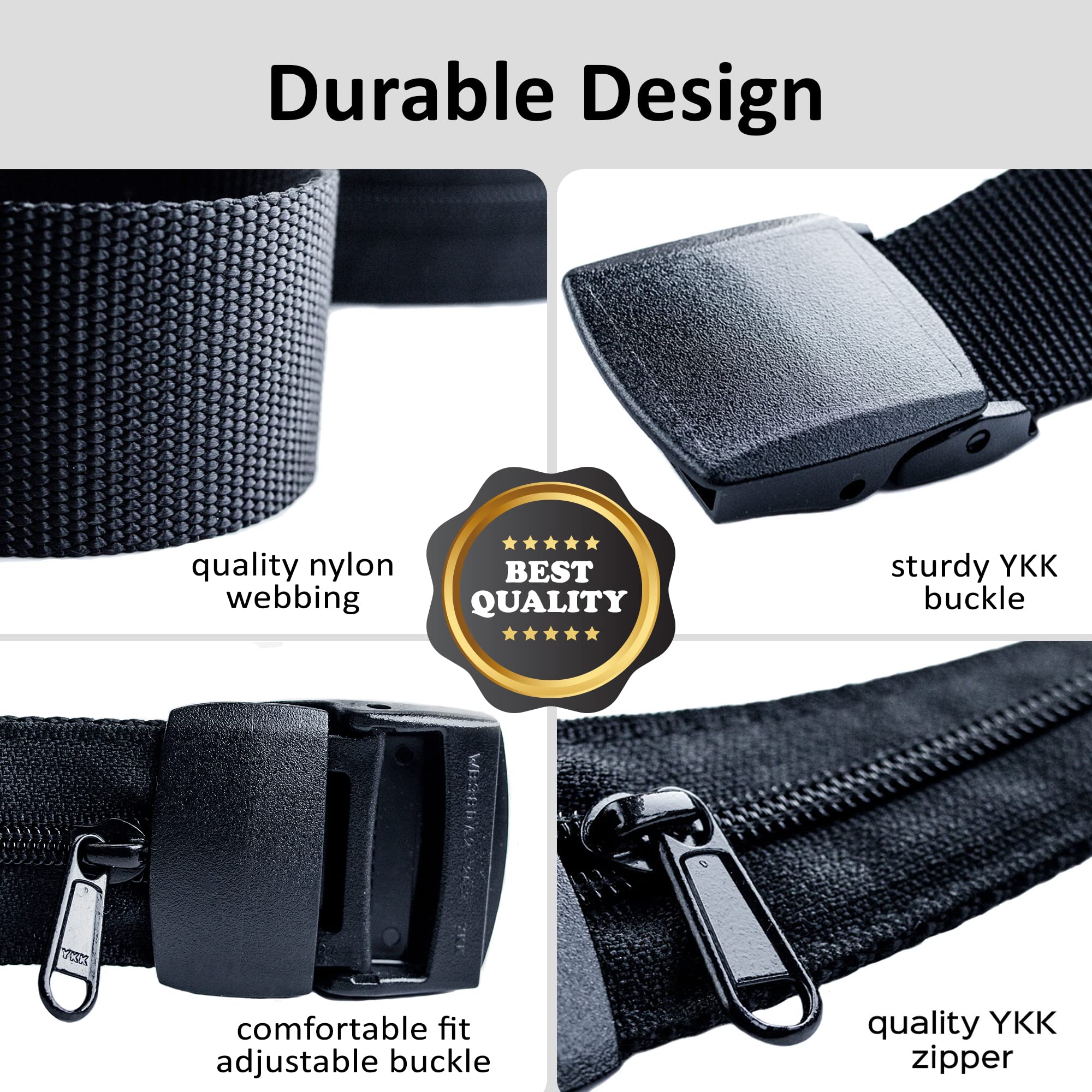 120cm Anti-Theft Travel Waist  - đánh giá và giá Money Belt Hidden