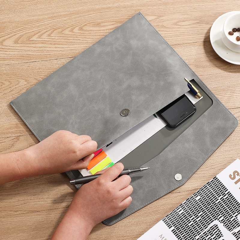 A4 PU Leather Document Bag wit - đánh giá và giá Document Organizer Folder